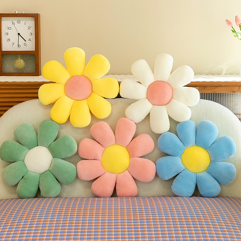 Girasol Butt cojín Daisy almohada cojín Oficina siesta silla cojín de dibujos animados pétalo Decoración