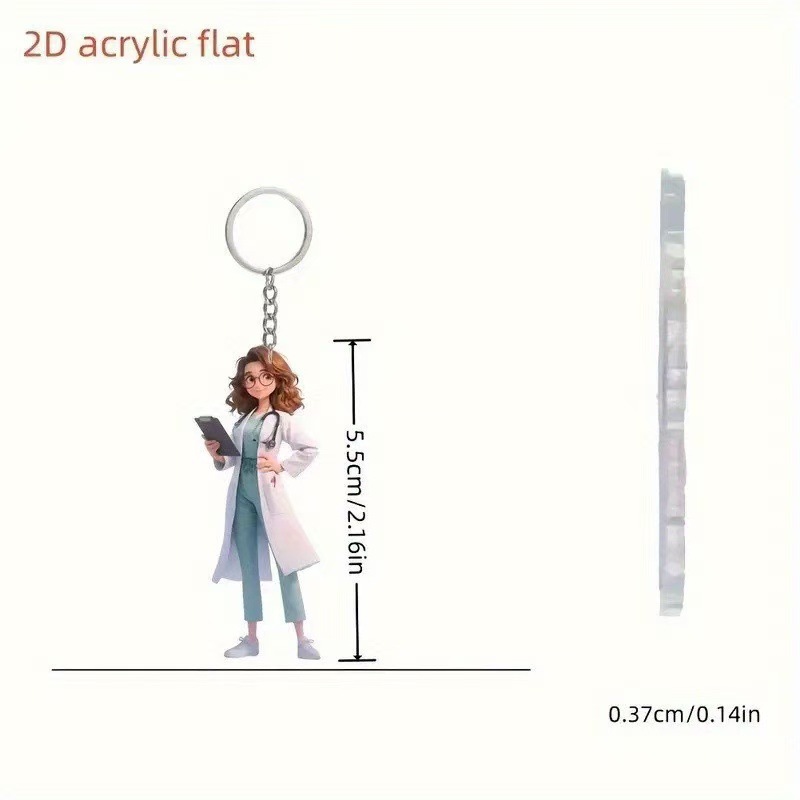 Decoración transfronteriza. El nuevo modelo. Acrílico lindo enfermera pequeña hermana accesorios colgante llavero nuevo bolso de regalo