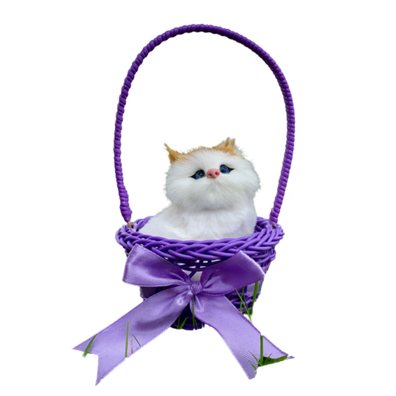 Реалистичная игрушка, корзина, котёнок, оптом