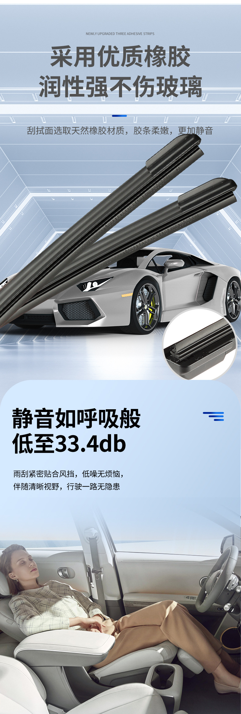 Suitable for Honda Crv Wiper Blades, Fit, Xrv, 10Th Generation Civic, Lingpai, Accord, Odyssey, and Vezel Special Wiper Blades