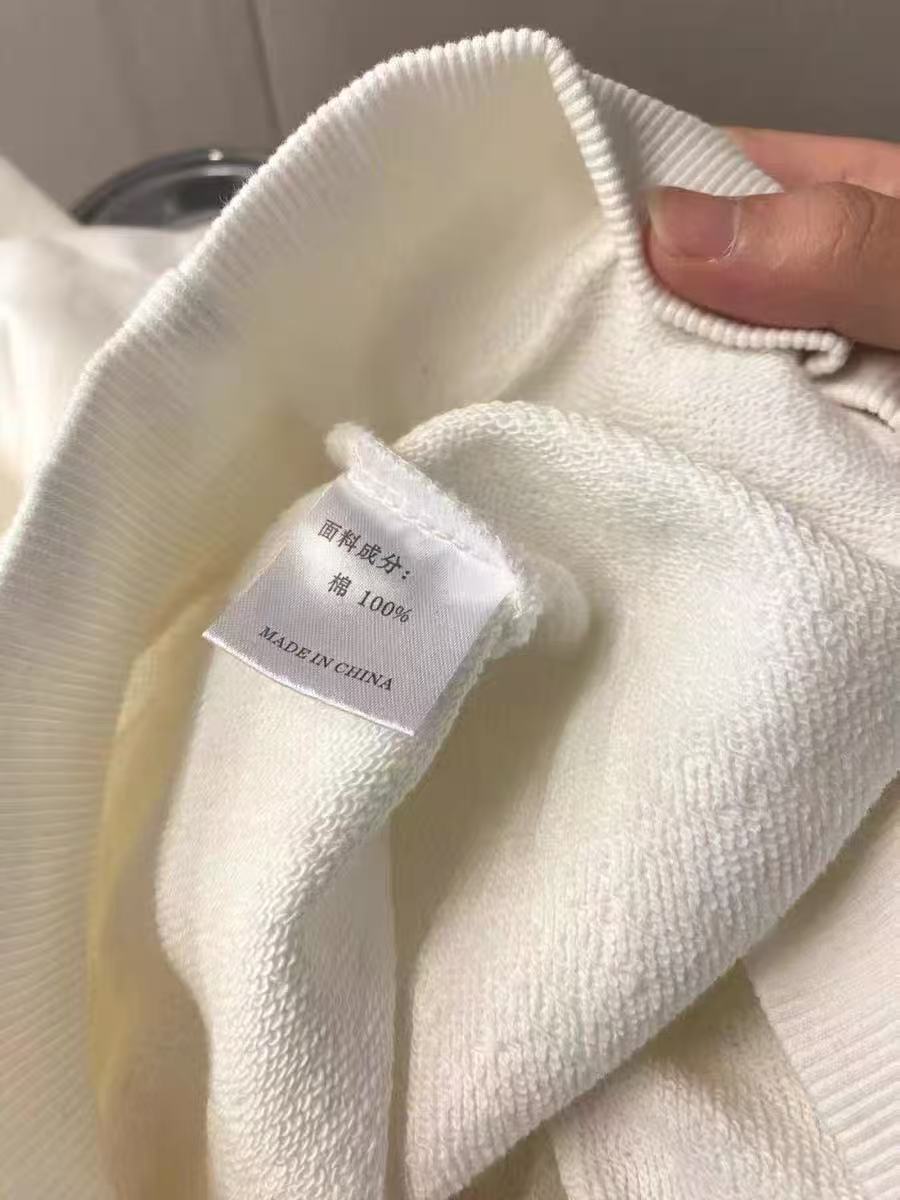 밀크 화이트 011 라운드 넥 라지 테리 스타일