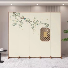 国风新中式屏风隔断客厅办公室玄关餐厅酒店茶室遮挡简约折叠移动