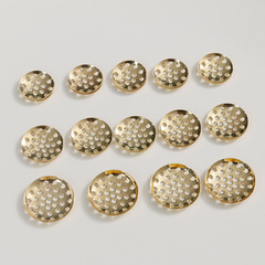 攝畫 高品質銅鍍金持久保色網片底托diy飾品配件耳飾耳環材料批發