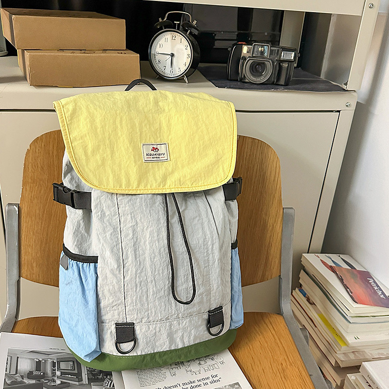 韓国スタイルのファッショナブルな男の子のバックパック、多用途でパーソナライズされたカラーマッチングの屋外用小型バックパック、幼稚園の女の子のベビースクールバッグ、トレンディです。|undefined