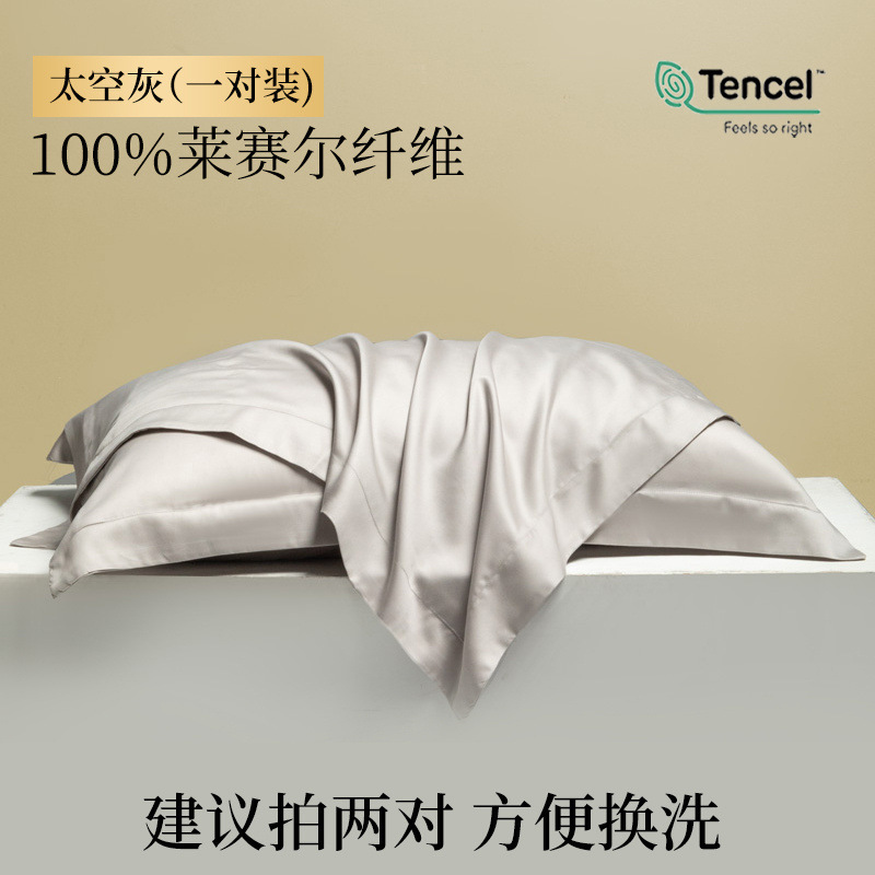 Funda de almohada de verano Tensi Funda de almohada de seda Un par de fundas de almohada de seda de hielo 48cmx74cm2024 Nuevo 2