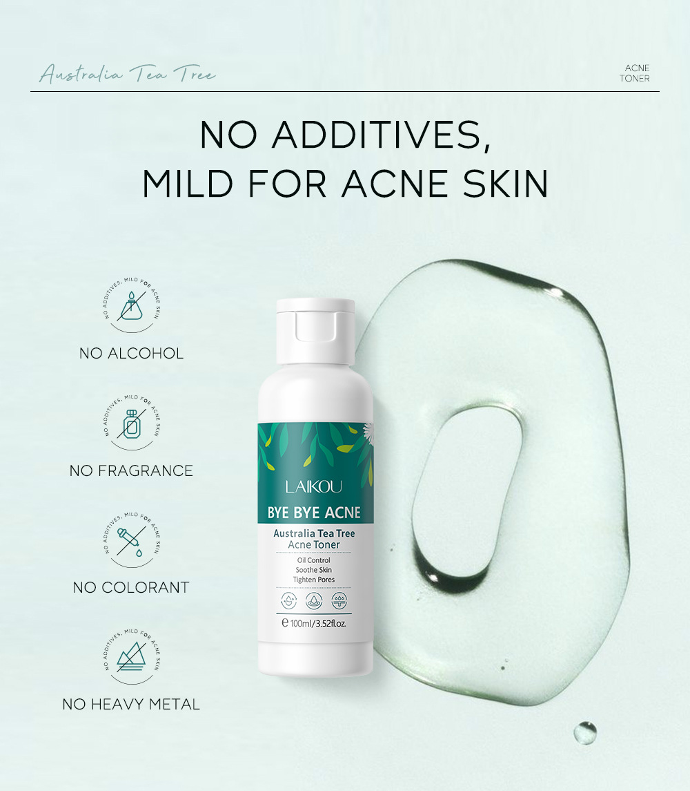 Manufacturer's in-stock cross-border LAIKOU Australian Tea Tree anti-acne Toner 100ml for hydrating and moisturizing undefined