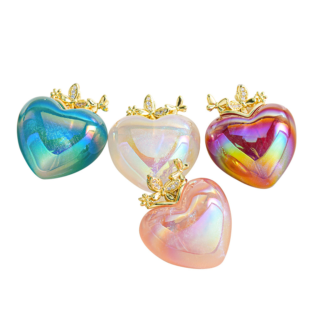 Heidi Home 3 colgantes de amor de flash fino colgantes de uñas de sombrero de mariposa colgante corazón de melocotón llavero de bricolaje accesorios de cadena de teléfono móvil lote suelto