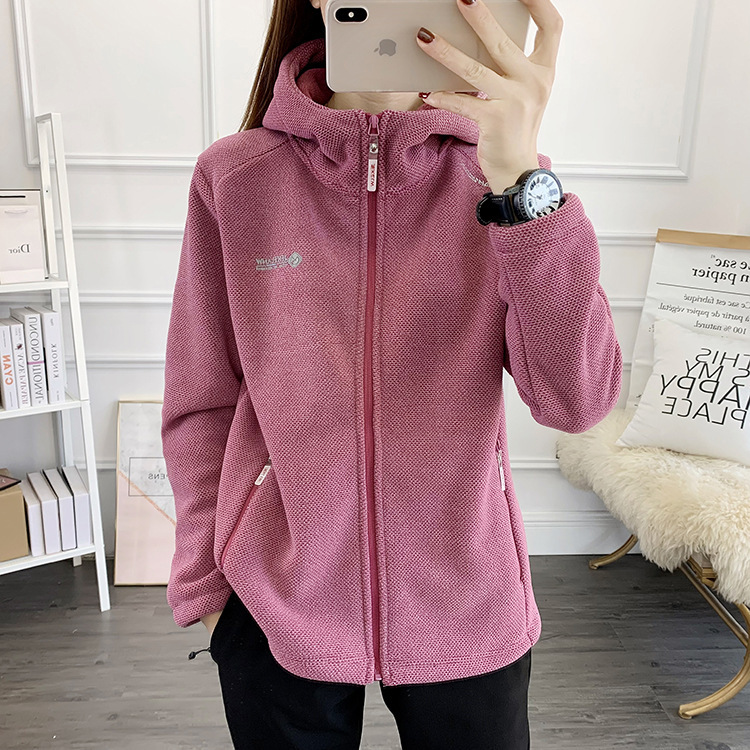 Autumn and winter fleece jacket women's thickened warm sweater outdoor leisure sports windproof soft shell fleece jacket 98972