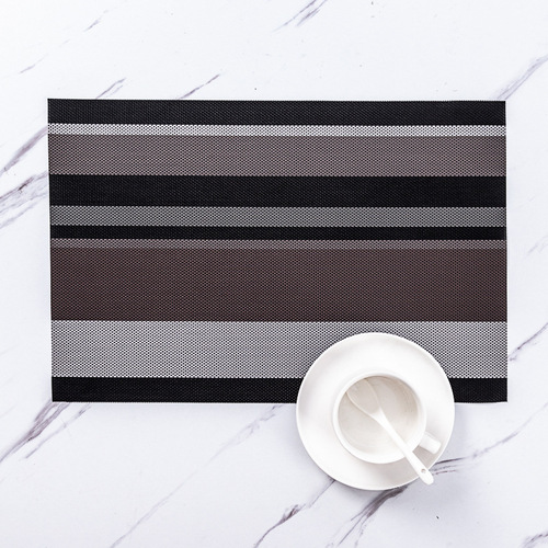 New Chinese restaurant PVC square bar European style insulated placemat table mat cloth mat Western tableware mat 30X45 hotel decoration