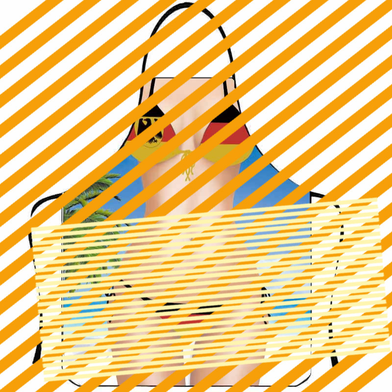 Personalidad divertida delantal creativo músculo delantal masculino bikini serie de dibujos animados pareja delantal entrega de una pieza