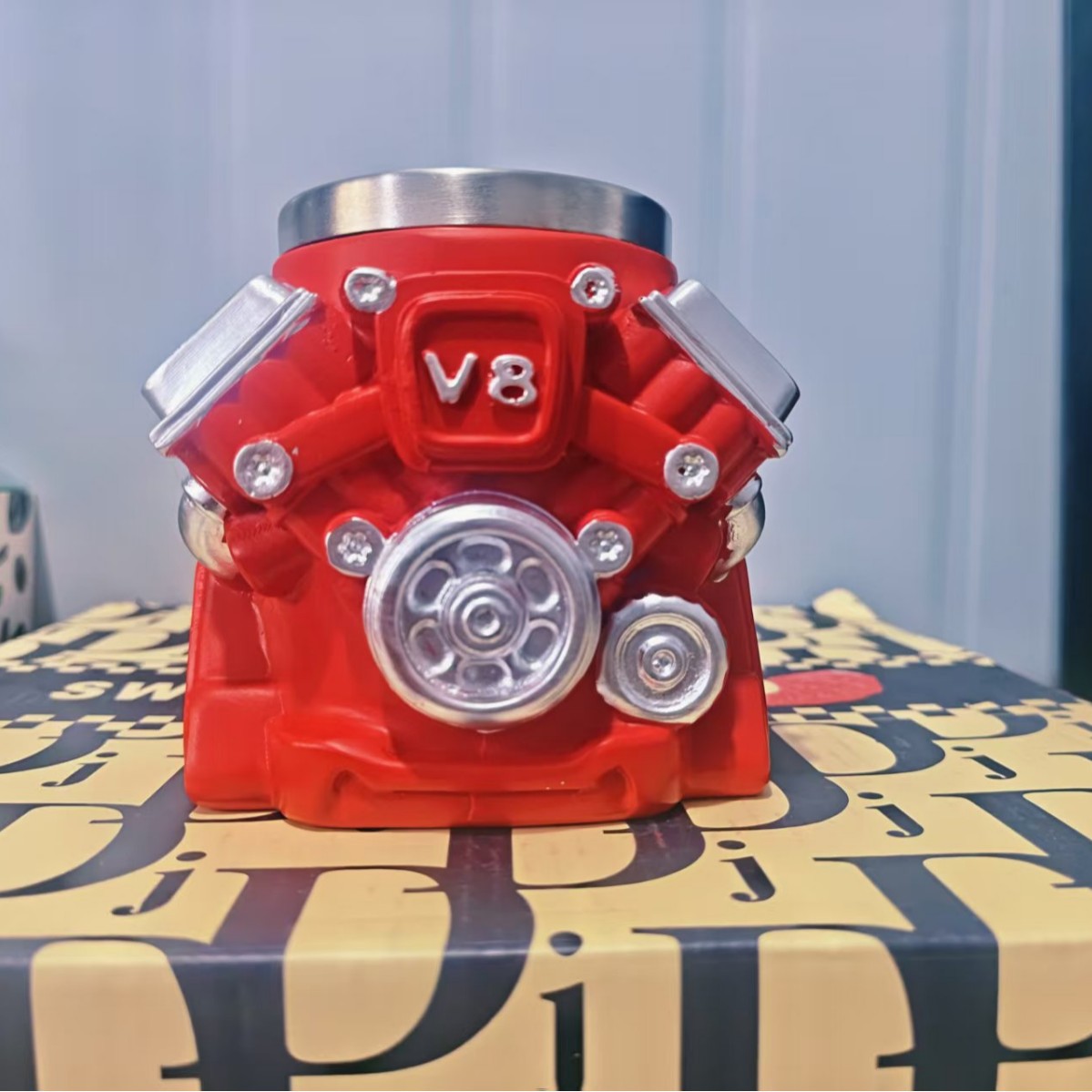 Tazas de acero inoxidable creativas de resina transfronteriza tazas de agua personales de regalos decoración fábrica de joyas cabello recto