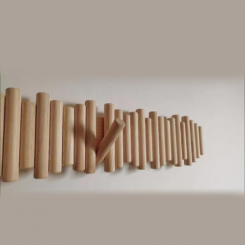 z% Nordic solid wood coat rack wall hanging coat hanger entrance hall coat hook floor-standing vertical wall hanging without nails