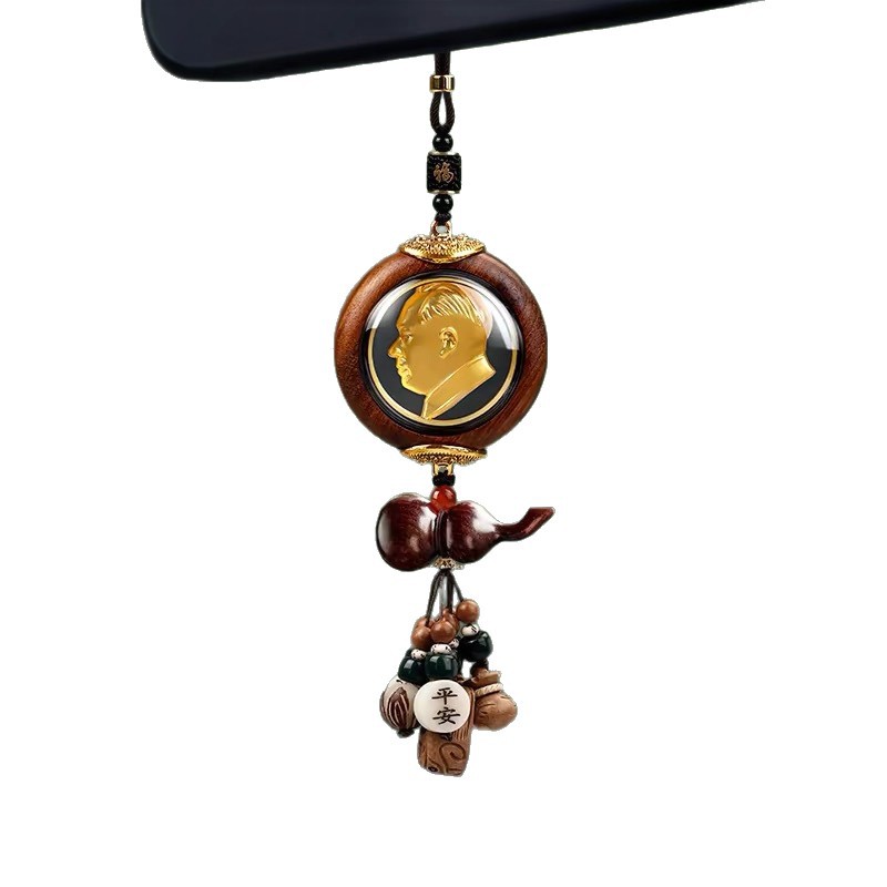 Car Hanging Ornament 2026 New Model High-End Gourd Car Hanging Decoration with a Sense of Sophistication, Interior Car Decoration, Sandalwood Car Safety and Good Luck Charm