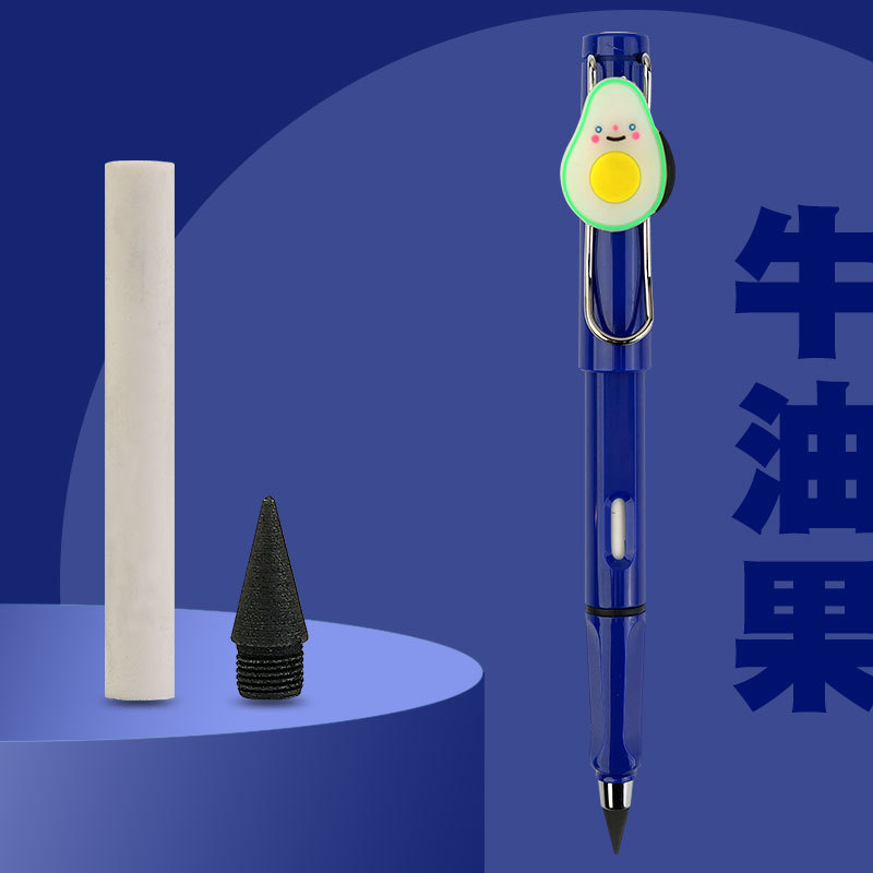 Weizhuang nueva tecnología de dibujos animados lindo negro lápiz sin tinta lápiz de postura eterna no puede terminar de escribir