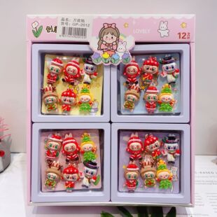 New cartoon tide play resin adorable grain universal sticker Christmas gift cute creative DIY universal sticker music gift