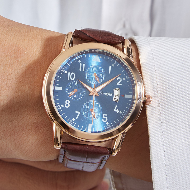 Nuevo reloj de los hombres calendario luminoso impermeable moda coreana reloj de cuarzo reloj de los hombres reloj de la correa