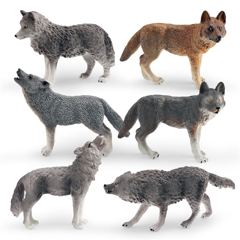 Transfronterizo simulación bosque animal Lobo modelo gris Lobo rugiente Lobo caminando Lobo Ártico Lobo escritorio estática decoración juguete