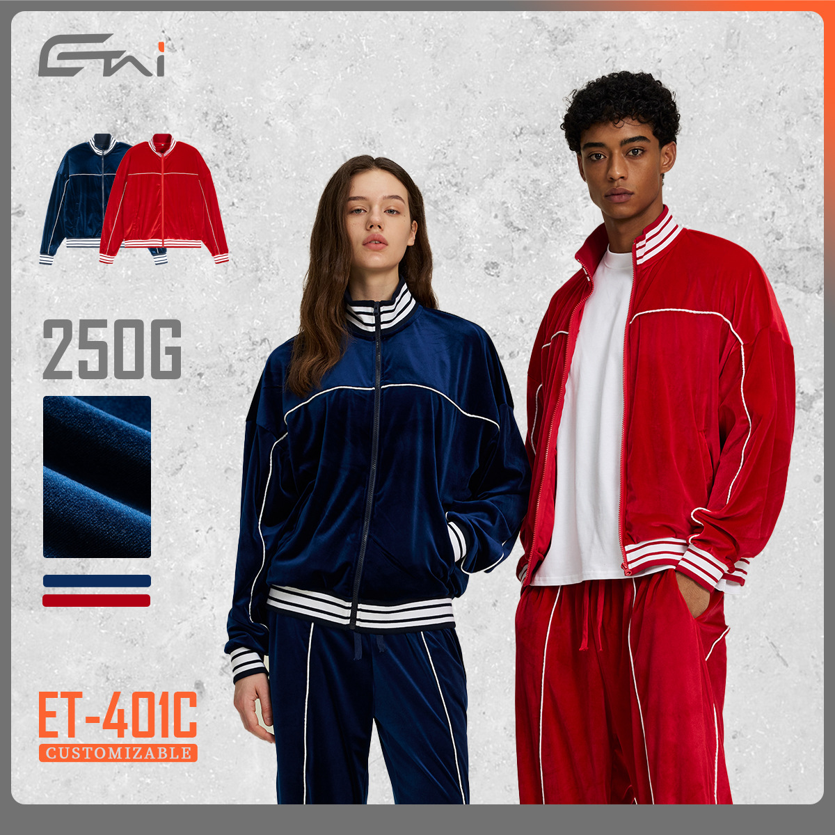 ETAI ropa de hombre moda americana deportiva casual terciopelo ropa de hombre abrigo de cuello vertical pareja con blusa suelta image 3