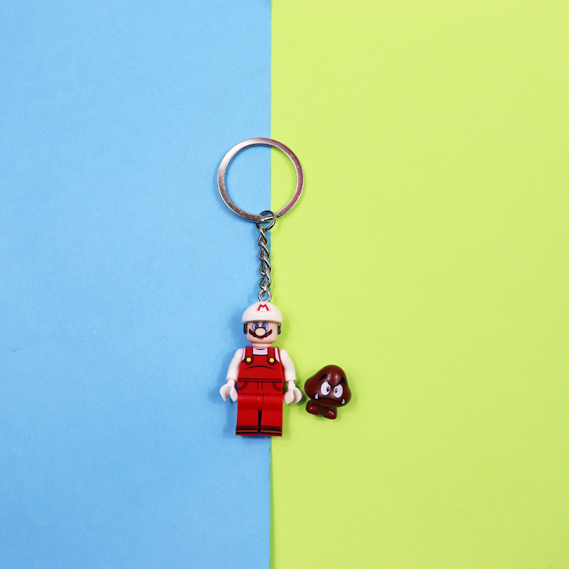 Toy Story Batman Llavero de bloques de construcción Buzz Lightyear Marvel Spider-Man Batman Pato Donald Mickey