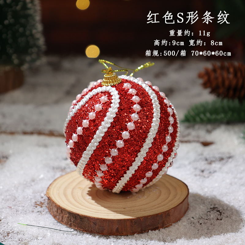 8cm bola de Navidad decoración de árbol de Navidad colgante de bolas de colores colgante colgante de Navidad decoración de Navidad accesorios de decoración