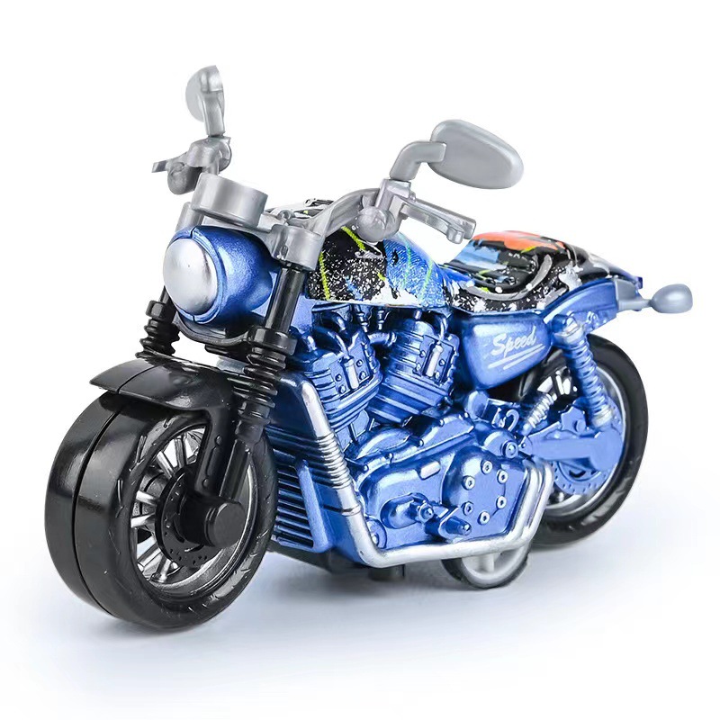 Aleación de retroceso modelo de motocicleta decoración simulación de plástico carreras de juguete transfronterizo llavero colgante agarre decoración de la máquina