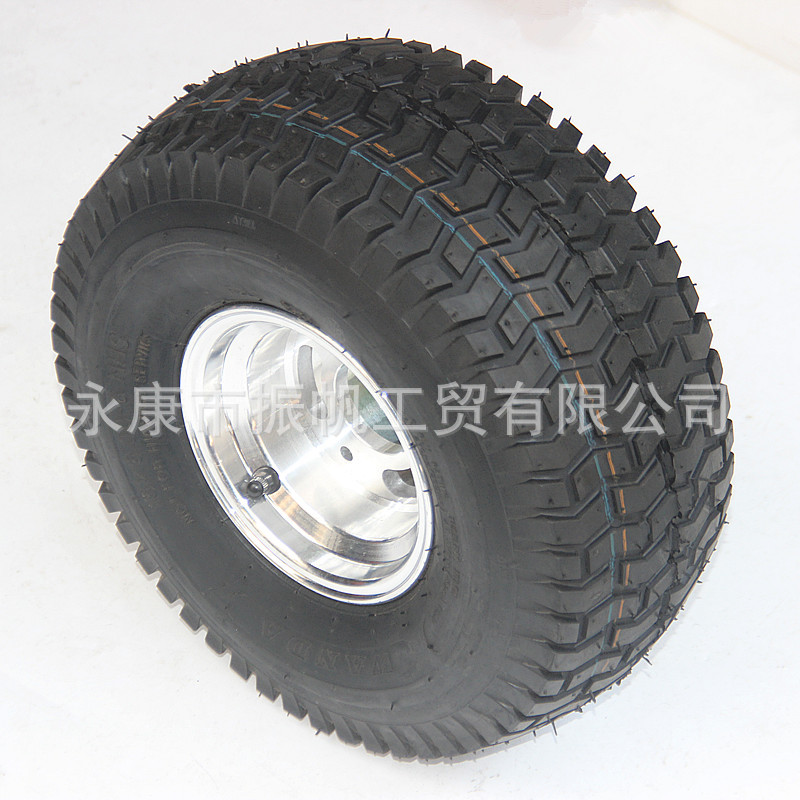 15X 6-6inch Kart Beach Car Tire Aluminum Alloy Wheel Hub Rubber Wear-Resistant Four-Wheel Vehicle Tire Accessories