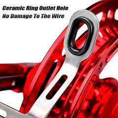 全金屬CNC谷麥輪八卦風火輪 便攜輕便漁線輪前打輪泄力手撥筏釣輪