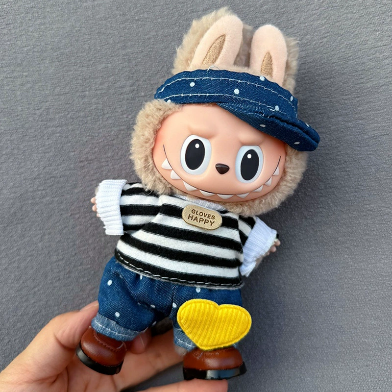 Сначала, второе и третье поколения одежный подвес Labubu, одежда подвес Labubu, надхалюй костюм трендовый