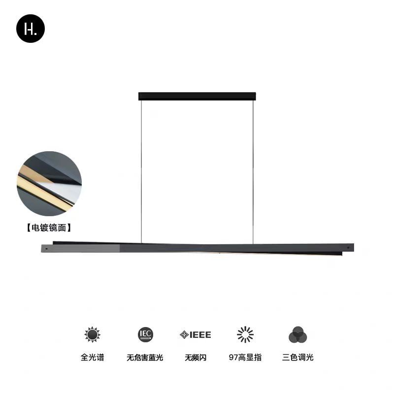 意式极简 餐厅吊灯现代简约高端设计师时尚光影艺术玻璃吧台岛台|undefined