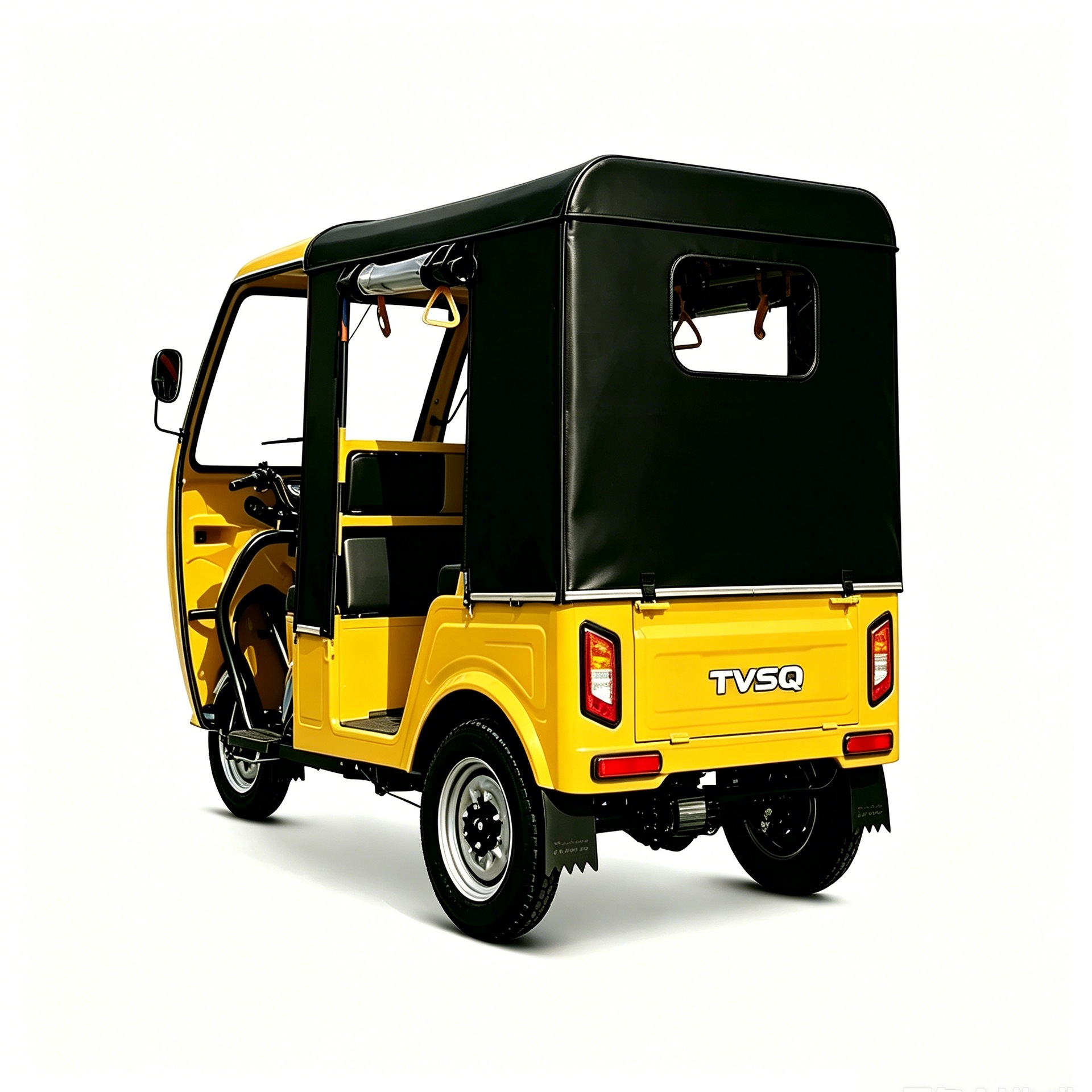 Passenger-Carrying Three-Wheeled Sightseeing Vehicle with Sunshade and Black Rainproof Canopy for Cross-Border Use