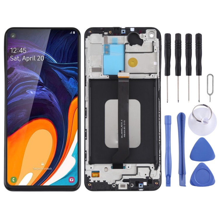 Aplicable a Samsung para Galaxy A60 SM-A606 Asamblea táctil LCD original con marco