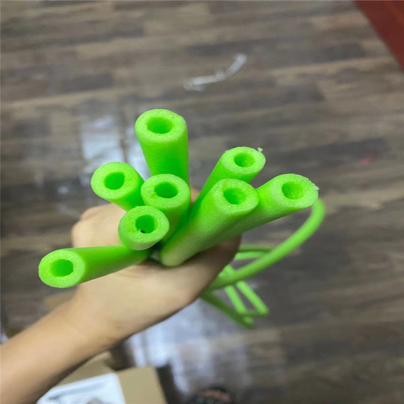 绿色EPE珍珠棉空心管泡沫发泡管套钢筋保护套管化妆品瓶保护套