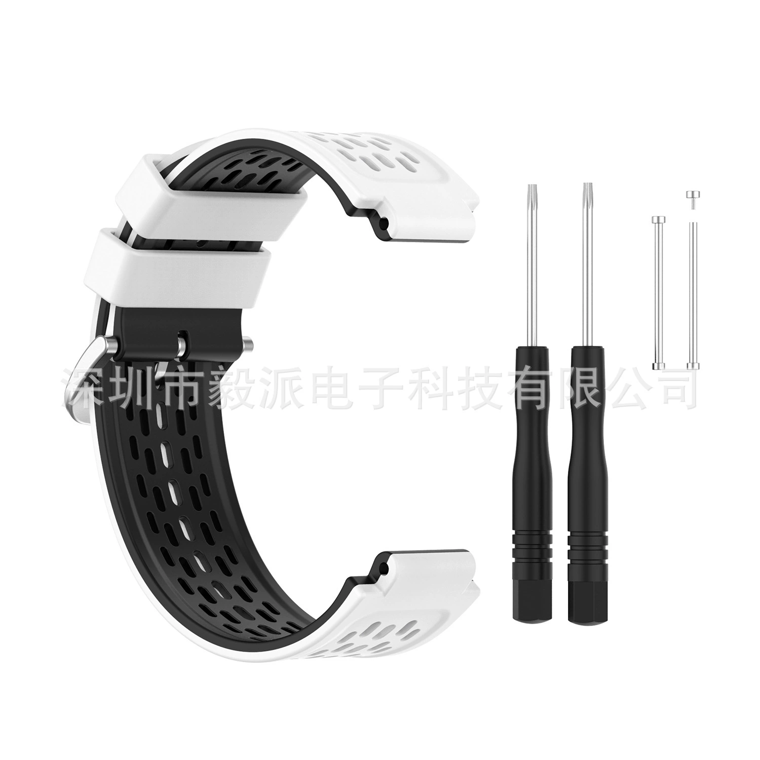 Подходит для Jiaming Forerunner220/735, двухцветный ремешок с квадратным отверстием для Forerunner235, силиконовый браслет