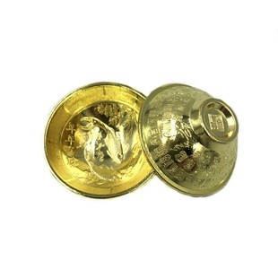 Factory Direct Sales pocket small gold bowl decoration alloy gold bowl crafts catch week props photo props