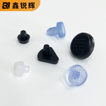 塑料脚钉透明胶塞家具孔塞黑胶粒防撞防碰静音PVC软嵌入式堵头