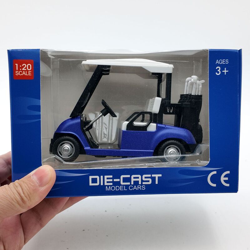 Manufacturer Wholesale Golf Cart Model Ornaments Boy Toy Car 1:20 Alloy Pull Back Golf Cart