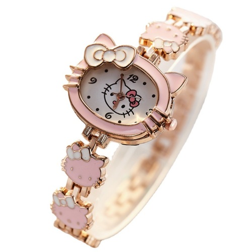 New style fashionable and cute children's watch student kids KT cat watch women's electronic quartz watch