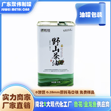 【厂家热销】供应彩色印刷2.5L食用油包装铁瓶山茶油空铁罐子