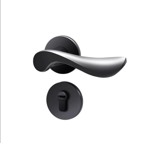 Split lock household wooden door black room door lock handle lock bedroom handle modern simple new silent lock
