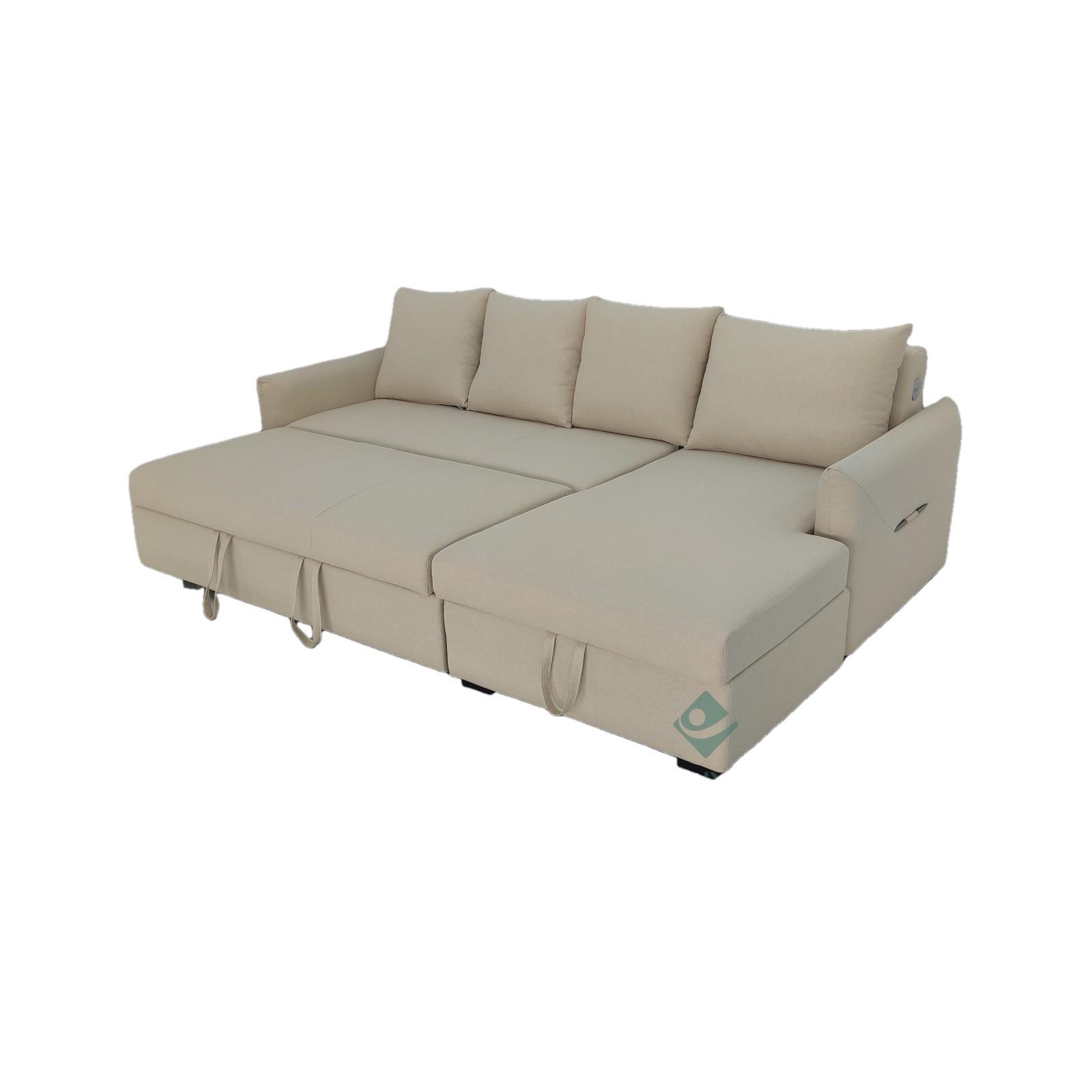 Sofá cama multifuncional moderna simple, sala de estar tipo pequeño, sofá cama de doble propósito desmontable, combinación de almacenamiento VIP image 6