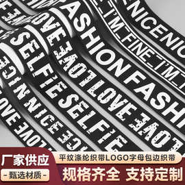 LOVE尼龙弹力印花带丝印织带橡筋衣服裤子侧边装饰条服装辅料织带
