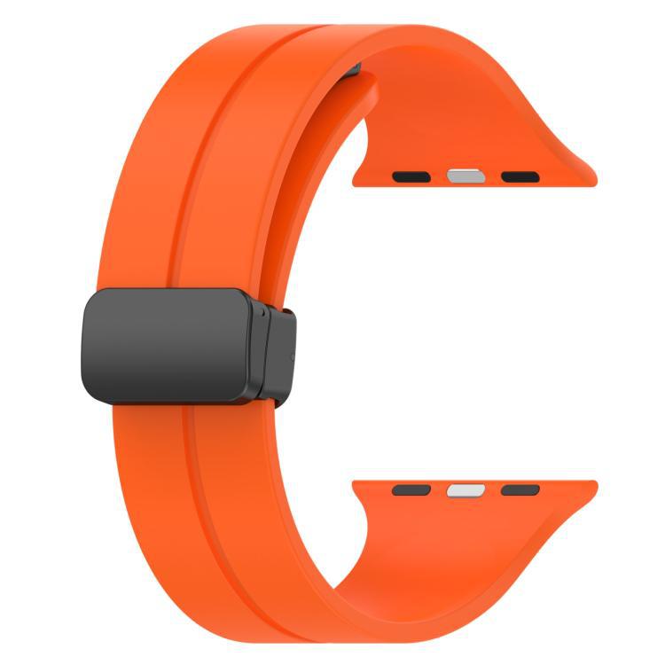 xDfind pulsera de silicona de hebilla de succión de color sólido para Apple Watch 42mm / 41mm / 40mm / 38mm / Ap