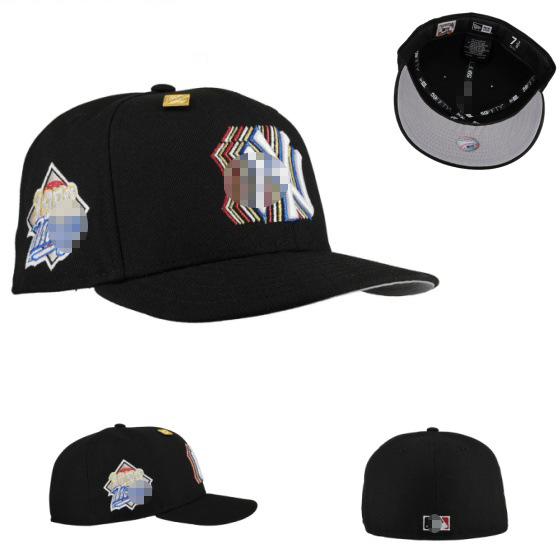 Transfronterizo 2024 Los Ángeles Dodge Grand Valley Gorra de béisbol ganadora plana Sombrero de ala plana no ajustable completamente cerrado
