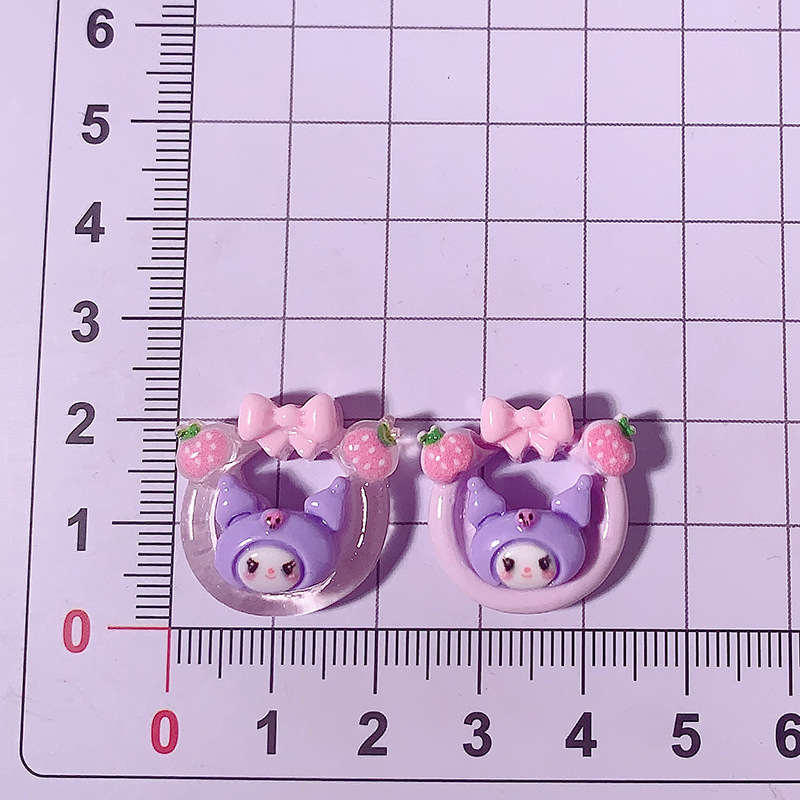 Cestas de flores de fruta de dibujos animados Sanrio accesorios de resina diy caja de teléfono móvil agujero de botón de zapato taza de agua material hecho a mano