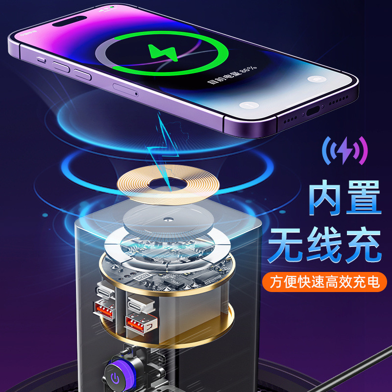 スマート高速充電電源ストリップ USB レンジソケット 35 ワット窒化ガリウムデスクトップワイヤレス垂直充電ステーションマルチポート充電器|undefined