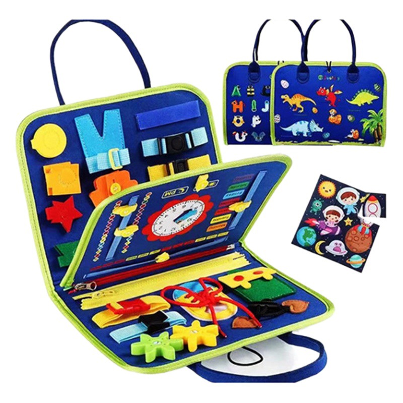 Tablero de aprendizaje de fieltro para niños, juguete para niños pequeños, libro de ejercicios, capacidad de aprendizaje, tablero de vestir, rompecabezas