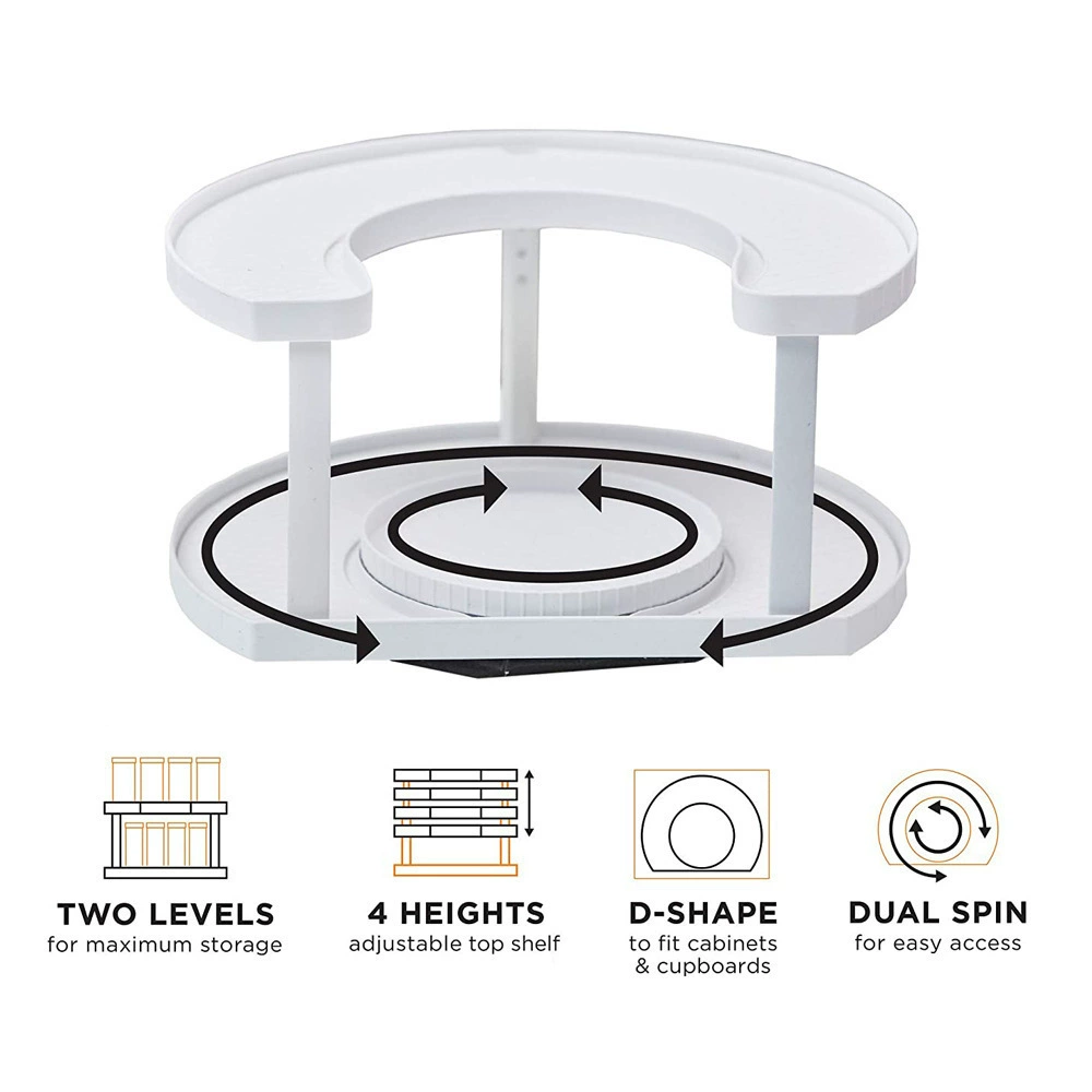 SPICE SPINNER от Amazon для дома, вращающаяся на полу, двойная полка для хранения бутылок специй