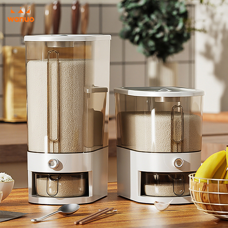 Nuevo cubo de arroz de plástico para el hogar, cubo sellado a prueba de insectos y humedad, tanque de arroz, tanque de almacenamiento de harina, caja de almacenamiento de granos, caja de arroz