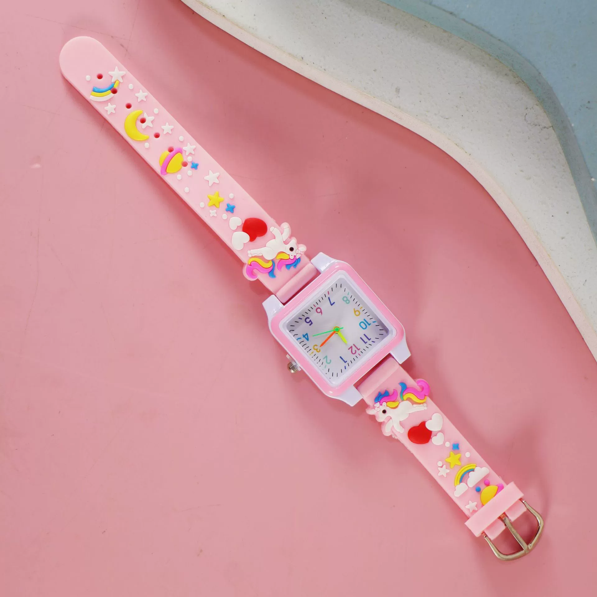 Silicone children's watch with gears, children's quartz watches