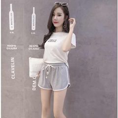 2023 Women's Sports Shorts, European and American Style, Overseas Trade, Home Leisure, Solid Color Beach Shorts, Large Size Running and Yoga Shorts